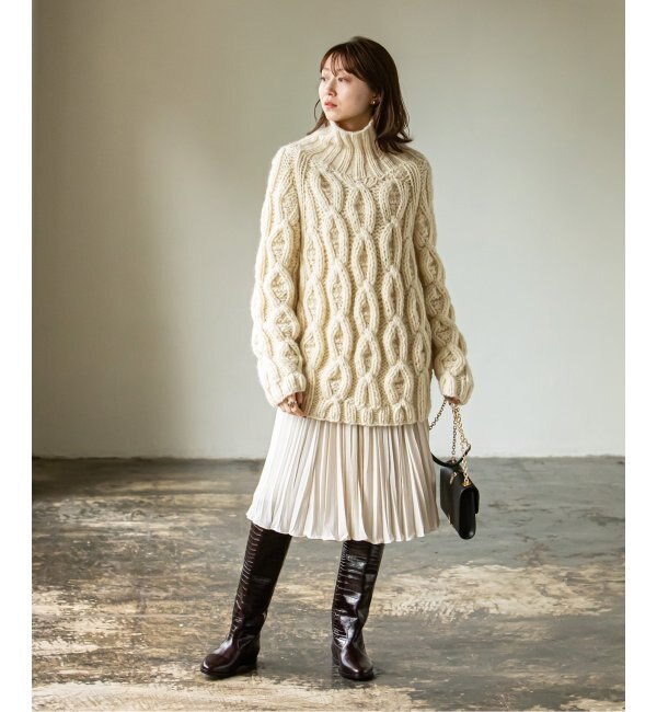 NOBLE 新品♡【MIRSTORES】NOBLE 別注ケーブルニット-