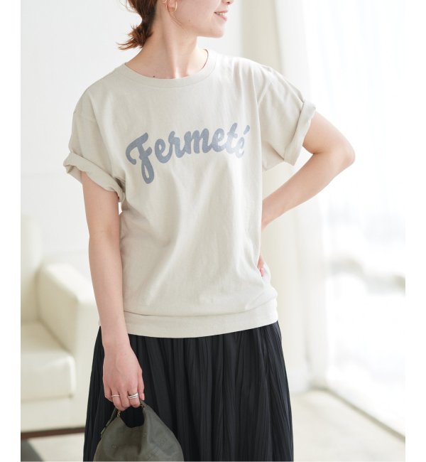 OBLI オブリ リーフジャガードスカート Smile Ｔシャツ レッド