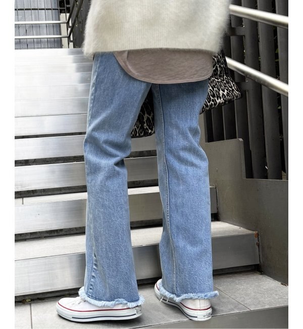 ストレッチデニムフレアレッグパンツ|Spick & Span(スピック＆スパン 