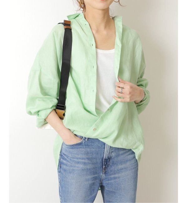 80リネンカシュクールビッグシャツ