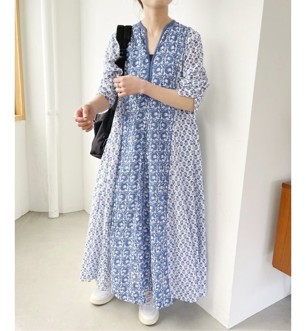 シャイニングゴールデン ヌキテパ COTTON JQD COMBI DRESS スピック