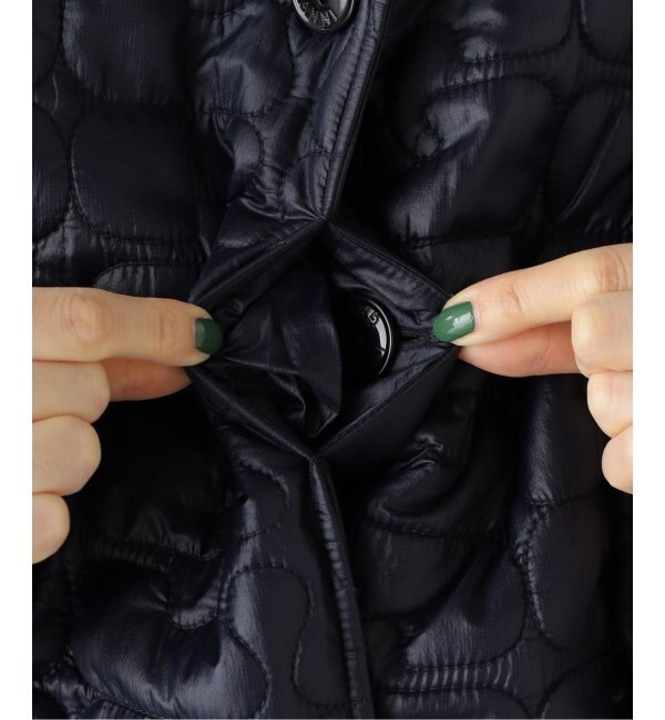 【GANNI/ガニー】 Shiny Quilt Curved Sleeve Jacket