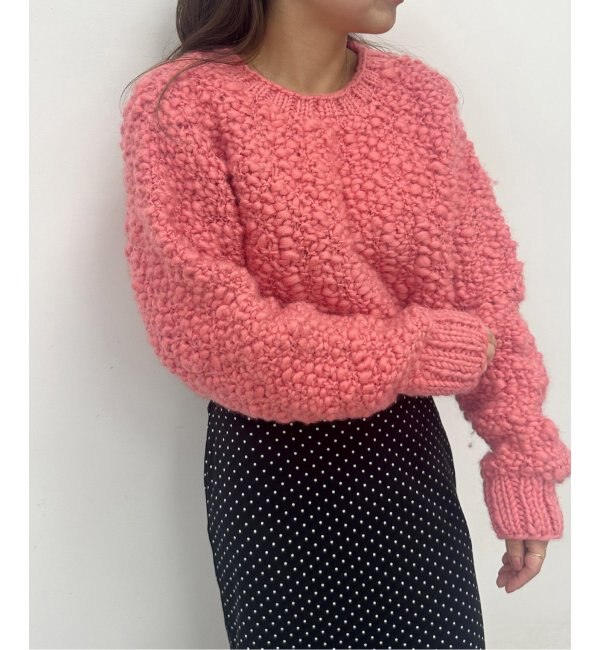 NEPAL HAND KNIT/ネパールハンドニット】別注クロップドニットプル