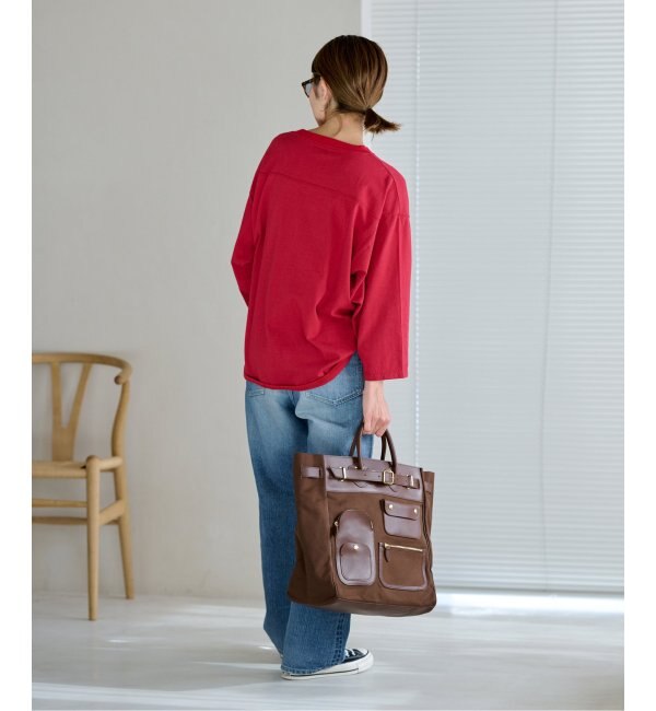 YOUNG&OLSEN/ヤングアンドオルセン】STEAMERS CANVAS POCKET TOTE