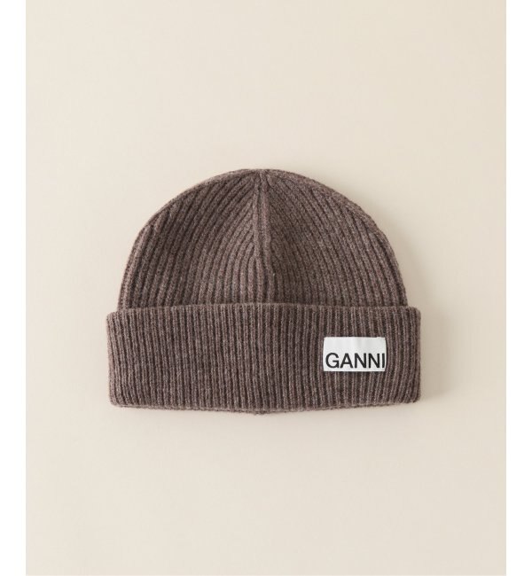 【GANNI / ガニー】 Light Structured Rib Knit Beanie