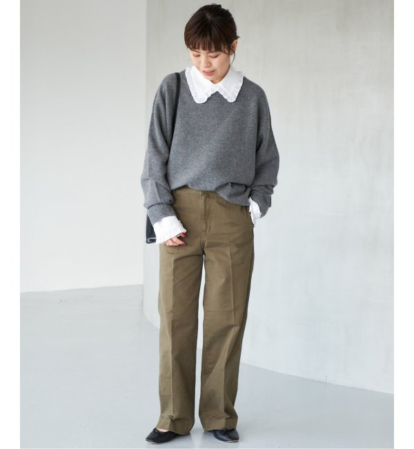 Spick & Span（スピックアンドスパン）の「コットンストライプフリルカラーブラウス（シャツ/ブラウス）」 - WEAR