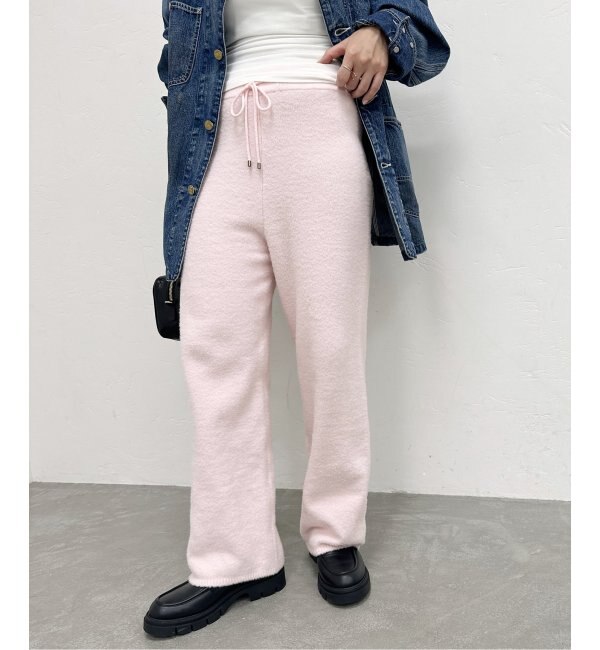 ファーニットストレートパンツ