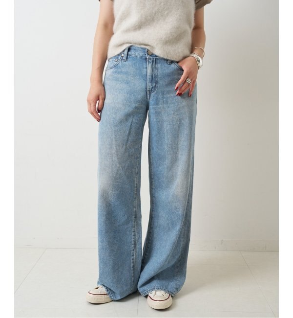 AUTHEN / オーセン SILKNIZED DENIM LOWRISE WIDE LEG AUT-042SN-002