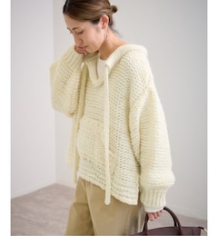 ENRICA/エンリカ row wool キーネックプルオーバー