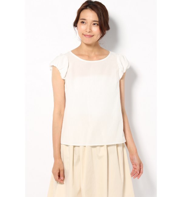 エアリーシャンブレーパフブラウス