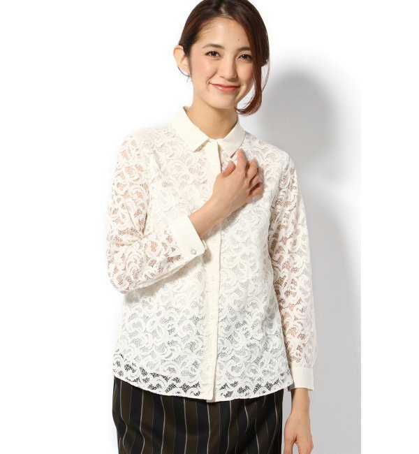 リーフレースシャツ