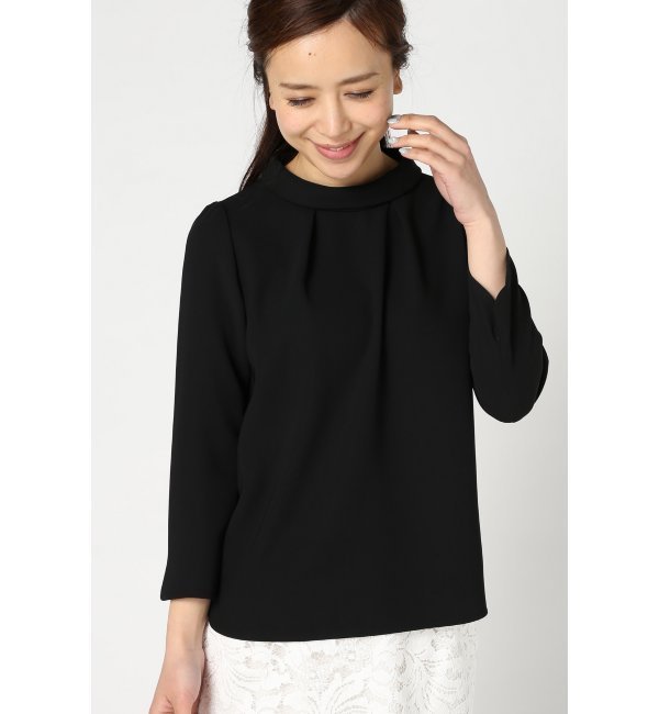 フレンチロールネックブラウス