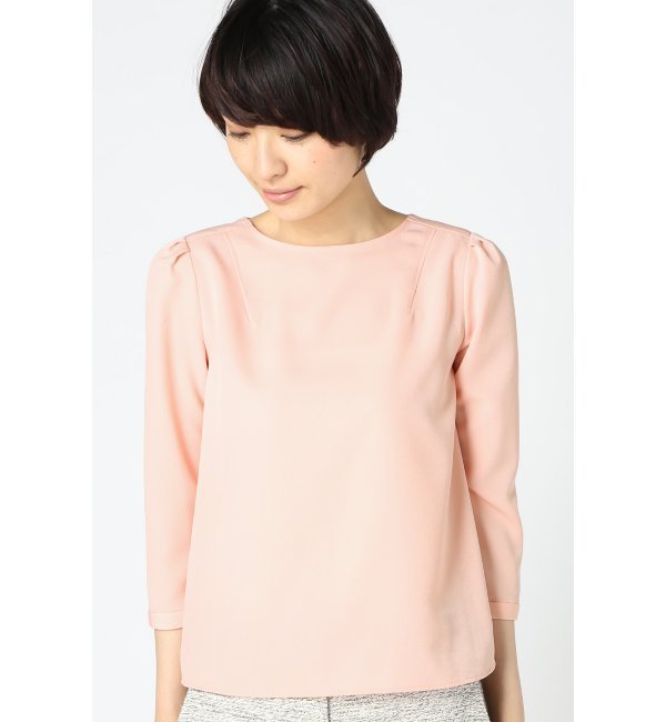 ツータックパフTブラウス