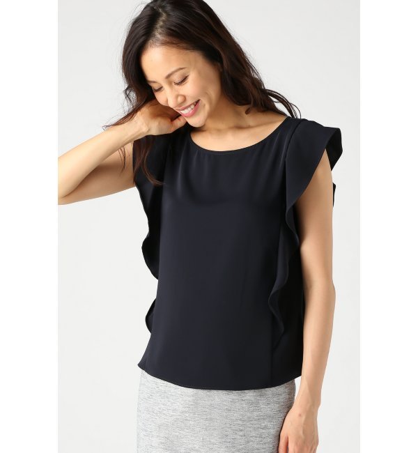 サイドフリルブラウス。