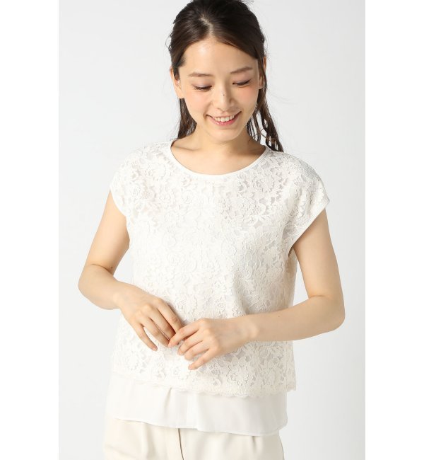 リバーシブルレースブラウス