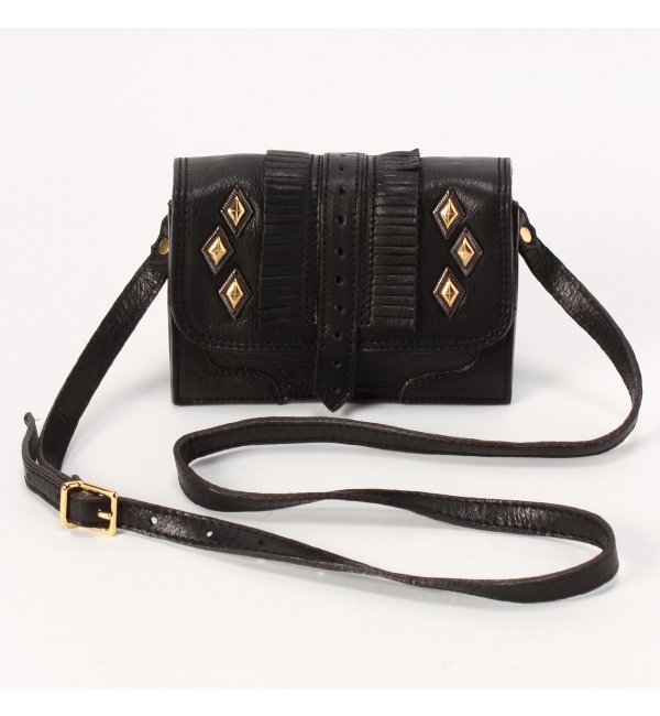 【ラ トータリテ/La TOTALITE】 MERCULES ダイヤスタッズ*フリンジミニポシェット [送料無料]