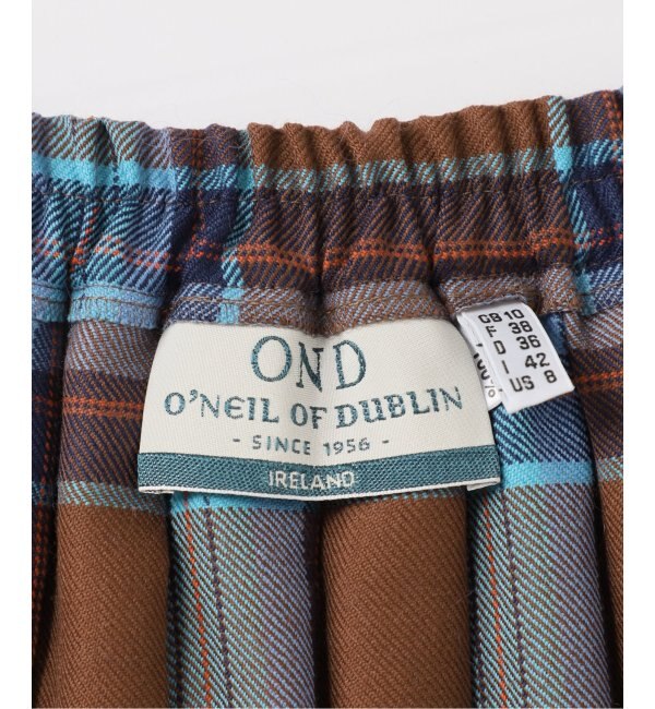 【美品】O'NEIL of DUBLIN キルト プリーツ 巻きスカート 38