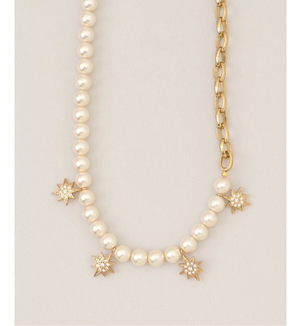 【ADER.bijoux/アデル ビジュー】STAR pearl chain necklace