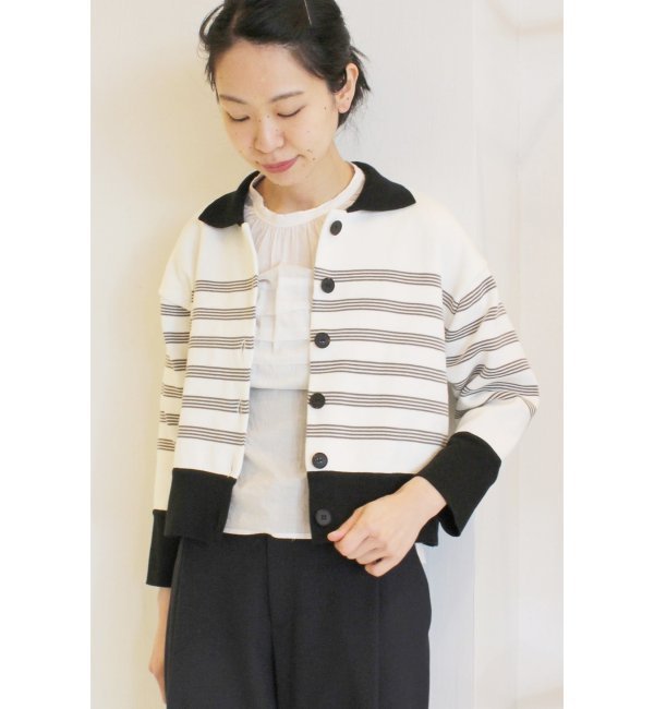 【エディット フォー ルル/EDIT．FOR LULU】 ◆CHARLOT Border Knit Jacket [送料無料]