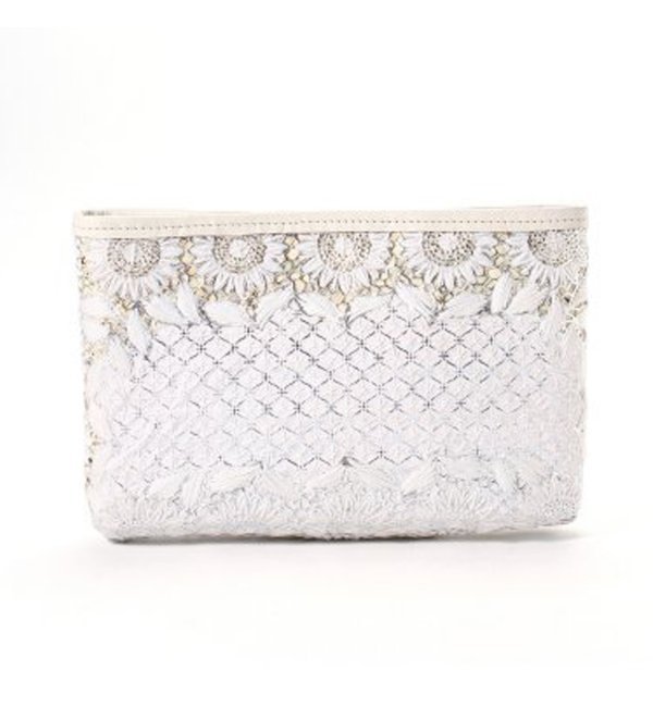 ◆FATIMA MOROCCO フラワー刺繍ビッククラッチ
