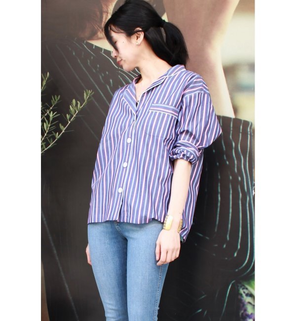 ◆SLEEPY JONES multistripe ブラウス