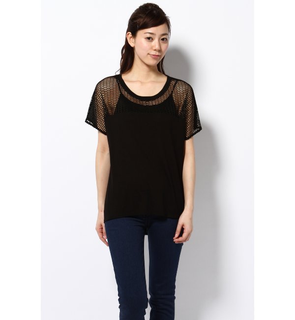 THE CUE ショルダーデザインブラウス