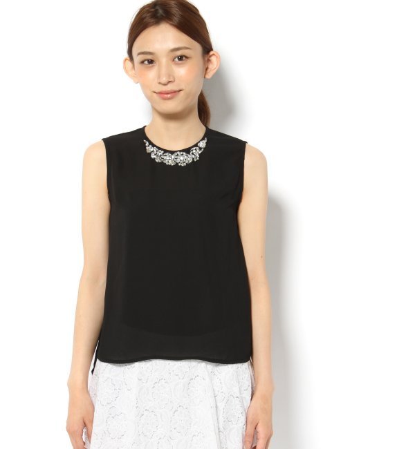 【WEB限定価格】クリスタルネックブラウス。