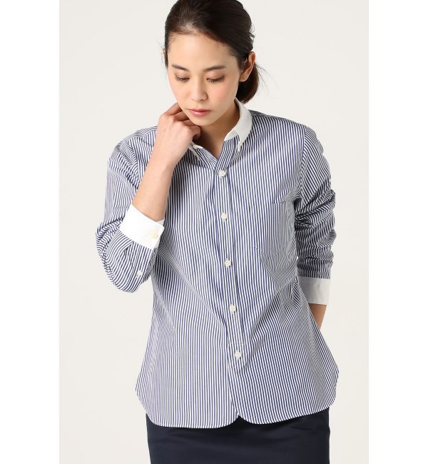 BASICストライプ シャツ。
