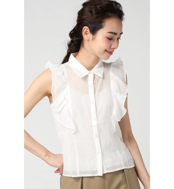 【リミットレス ラグジュアリー/LIMITLESS LUXURY】 ラッフルショート シャツブラウス◆ [3000円(税込)以上で送料無料]