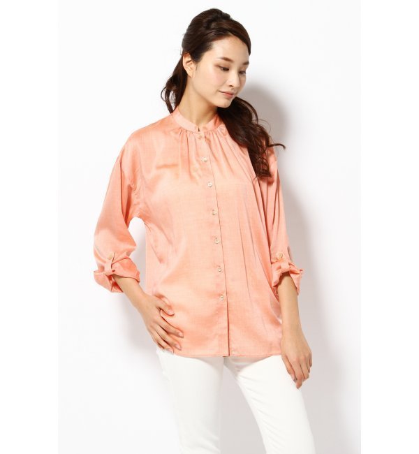 テンセルシャンブレースタンドシャツ