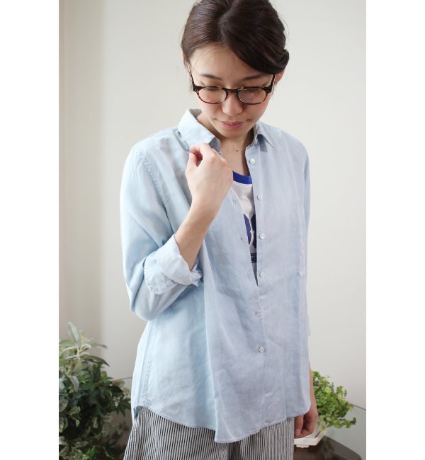 ◇テンセルデニム2WAYカシュクールシャツ