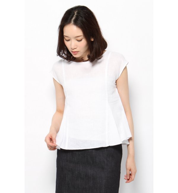 リネンプルオーバーブラウス