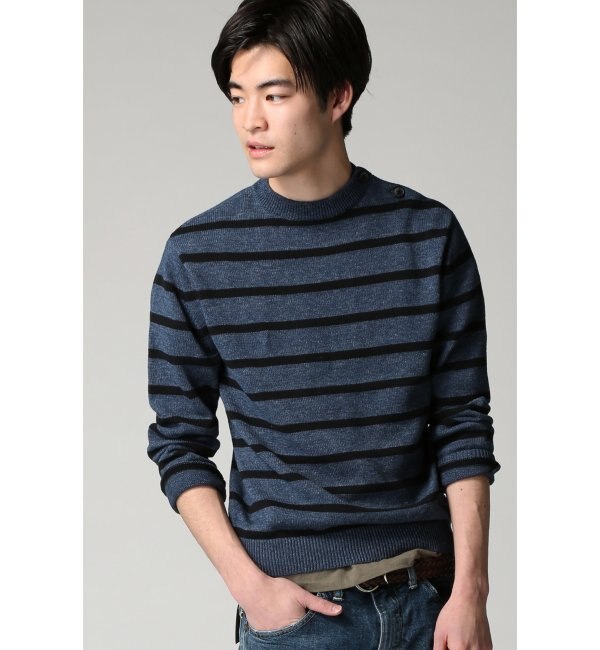 ◆BLUE KNIT C/W プルオーバー