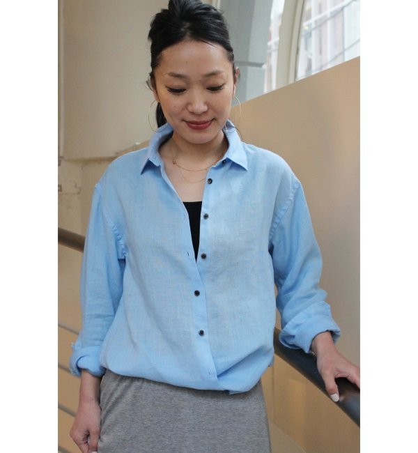 【ともさかりえさんコラボレーションアイテム】◇FRENCH LINEN 2WAY シャツ