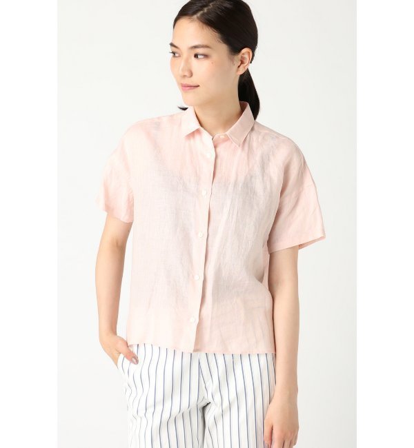 【アイボリー コート/ivory court】 FRENCH LINEN スクエアーシャツ◆ [送料無料]