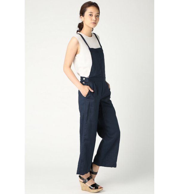 LINEN ワイドサロペット
