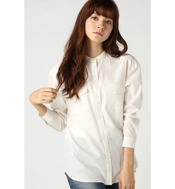 【アイボリー コート/ivory court】 リヨセルコットンスタンドブラウス [送料無料]