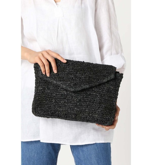 【ルタロン/Le Talon】 COTTO ラフィア*パールクラッチ [送料無料]