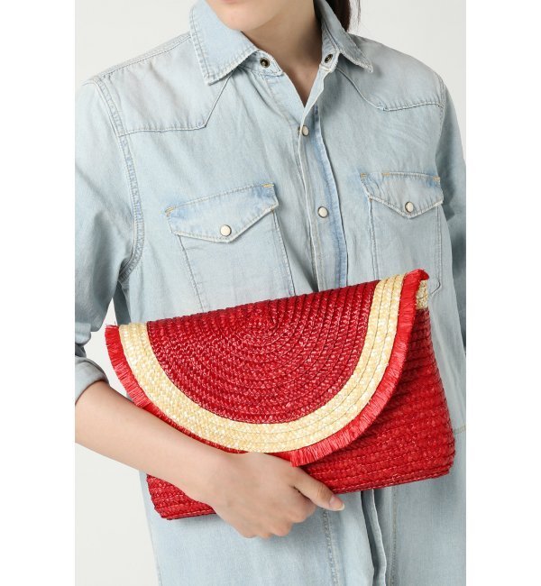 【ルタロン/Le Talon】 BERTINI ラフィア カブセ クラッチ [送料無料]