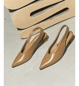 《追加予約》GRISE 4cmポインテッドUカットスリングバック