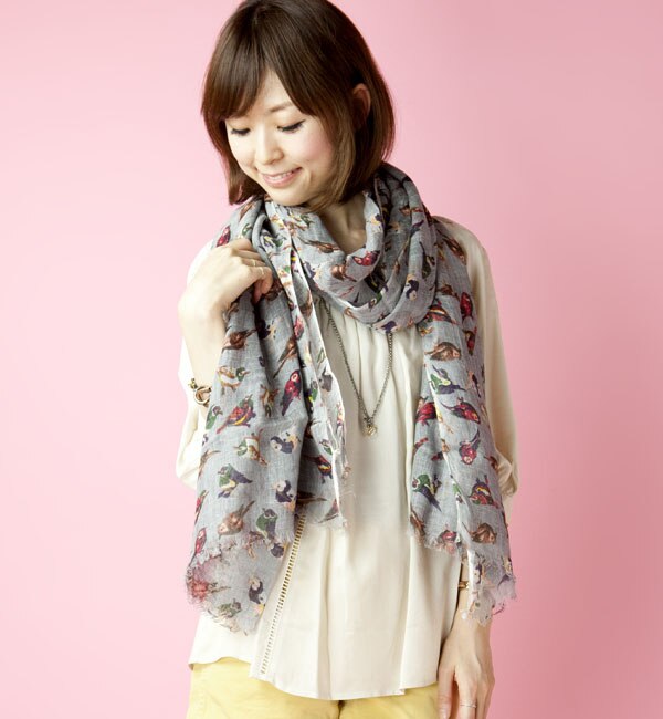 NU/Bird Print Stole