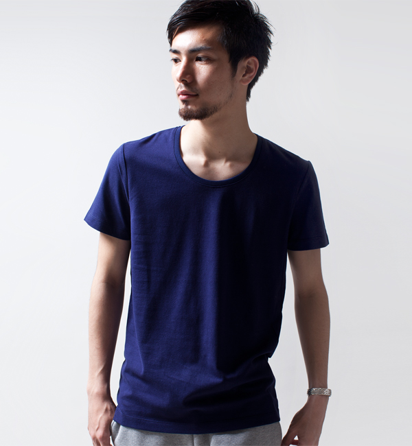 wjk/ Plain U-Neck Tee S/S