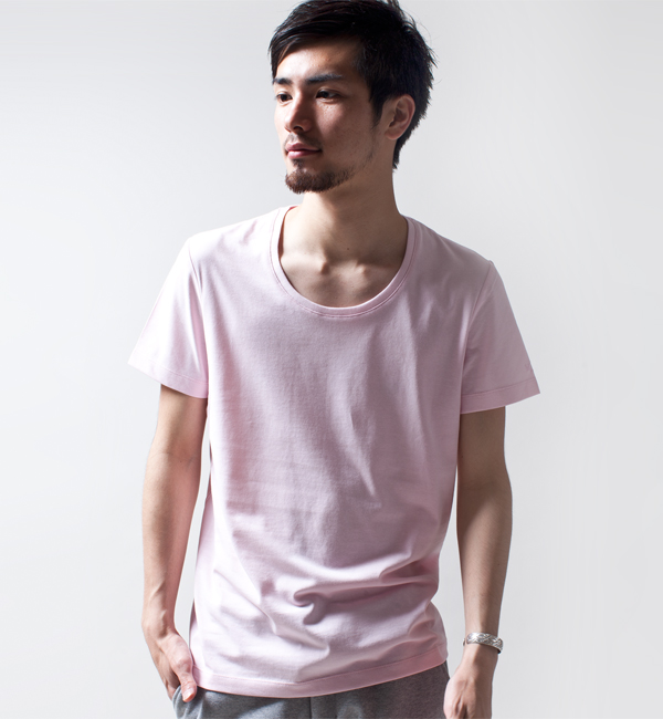 wjk/ Plain U-Neck Tee S/S
