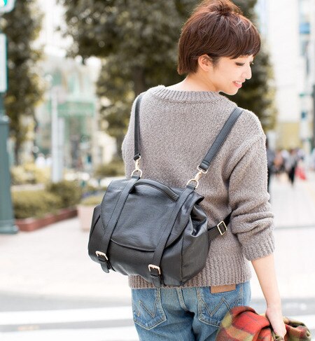 Fレザー3wayフラップbag