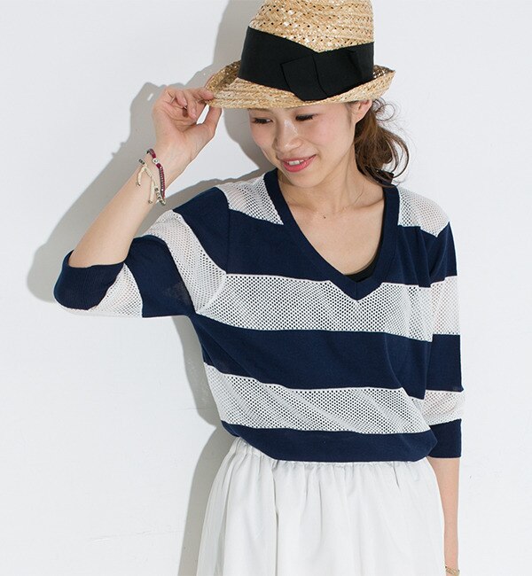 メッシュボーダーknit