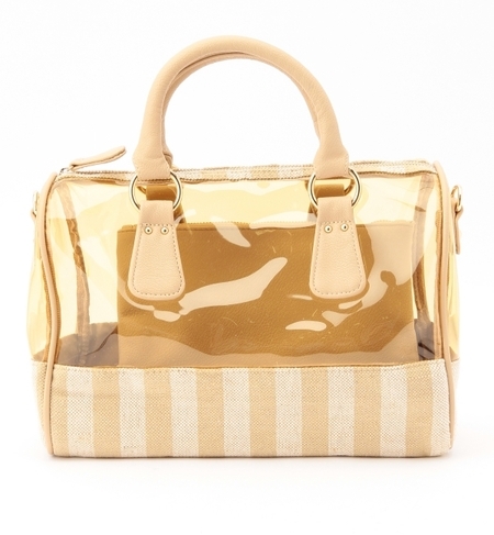 ポーチ付きビニール×ボーダーボストン