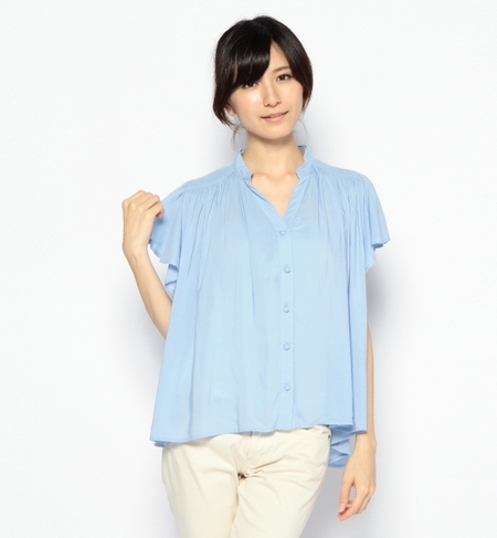 フレアスリーブギャザーブラウスS/S