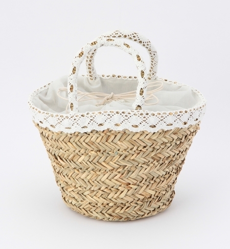 レース付かごバッグ