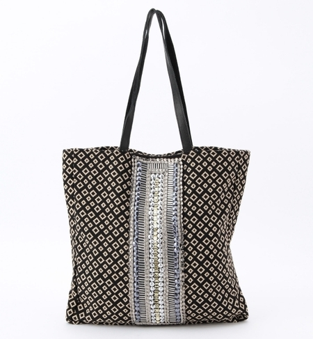 【ナノ・ユニバース/nano・universe】 プリントビーズ刺繍バッグ2 [送料無料]