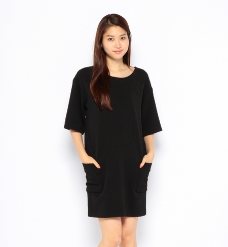 バックレースカットジャガードワンピース5/S